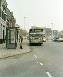 118913 Afbeelding van een DAF autobus van het G.E.V.U. als lijn 20, de ringlijn, bij de halte aan de Blauwkapelseweg te ...